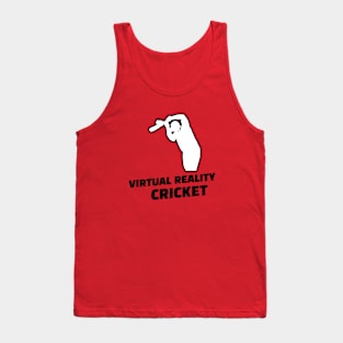 Virtual Reality Cricket Black Text Tank Top